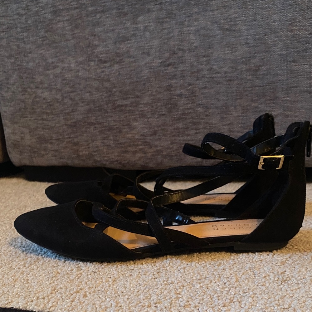 LC Lauren Conrad Black Strappy Heels - Picture 2 of 5